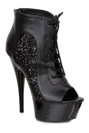 609-NICKY Ankle Boots  | Black Glitter