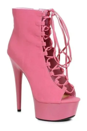609-REVERSE Ankle Boots  | Fuchsia Patent