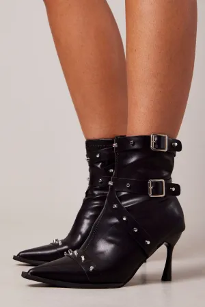 Black Heeled Ankle Boots