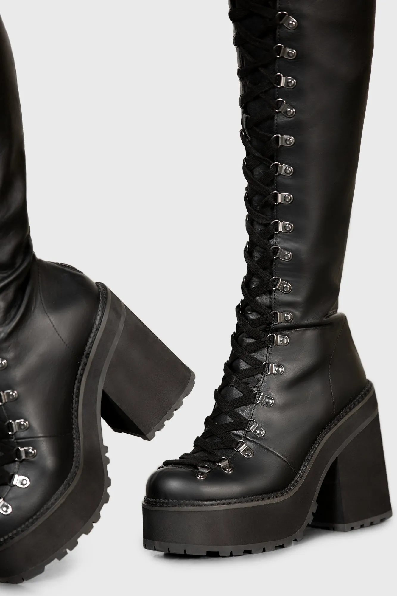 Bloodletting Knee-High Boots - Resurrect