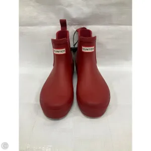 Boots Ankle Flats By Hunter In Red, Size: 9