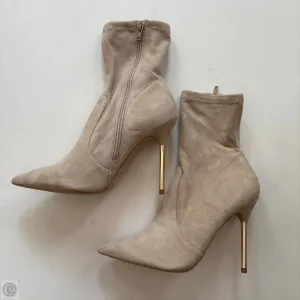 Boots Ankle Heels By Aldo In Beige, Size: 9