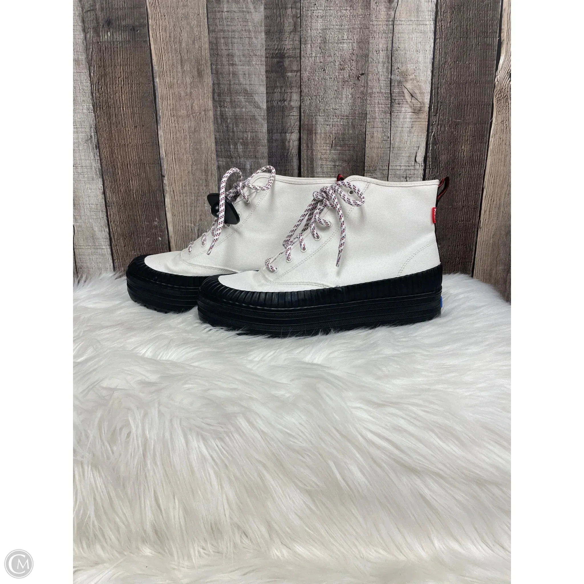 Boots Ankle Heels By Keds In White, Size: 9.5