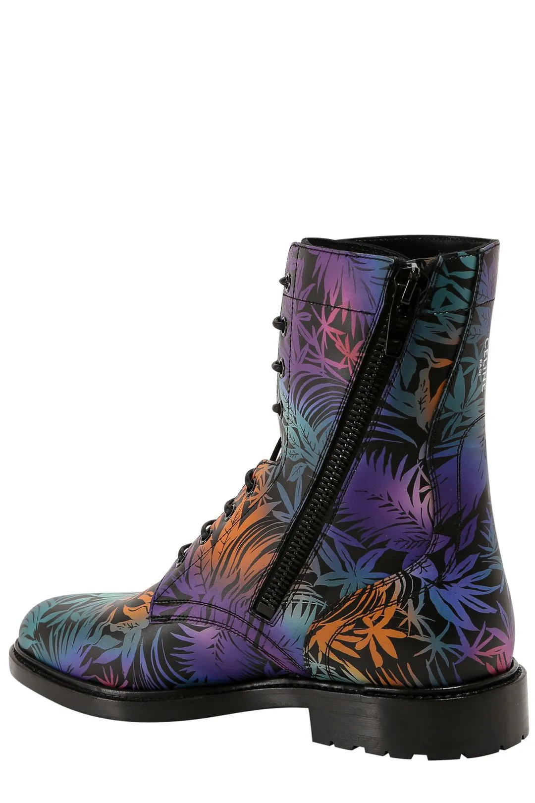 Celine Allover Floral Print Ankle Boots