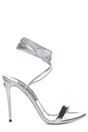 Dolce & Gabbana Metallic Effect Ankle Strap Sandals