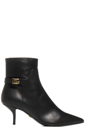 Dolce & Gabbana Monogram Logo Ankle Boots