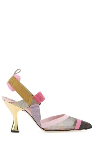 Fendi Slingback High-Heeled Pumps