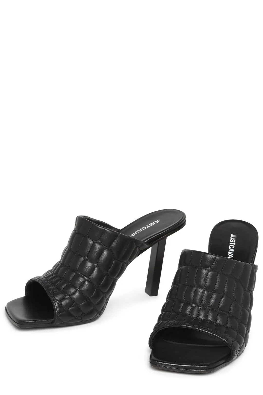 Just Cavalli Quilted High Heel Mules