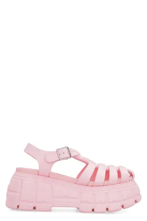 Miu Miu Ankle Strapped Caged Sandals