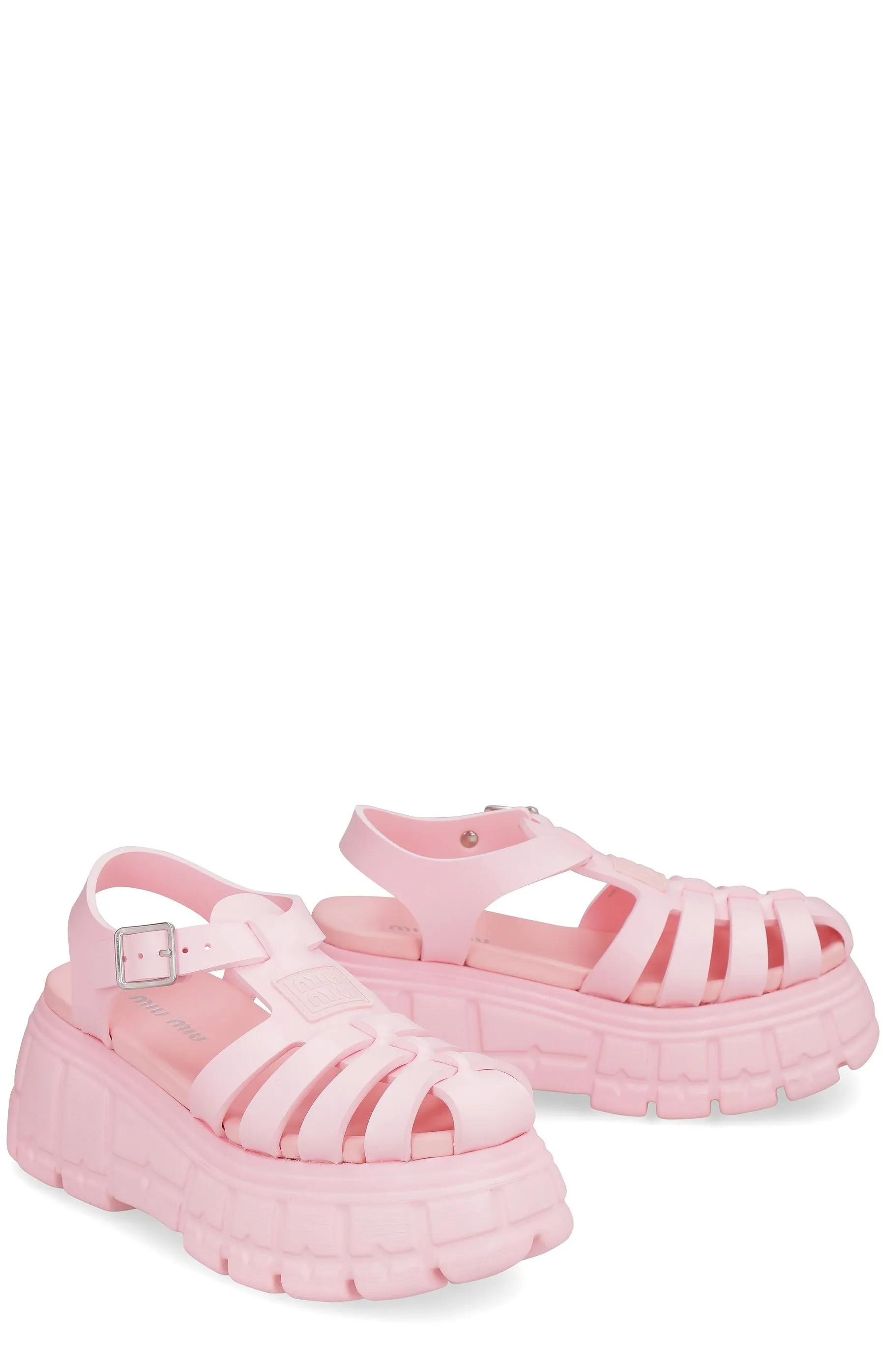 Miu Miu Ankle Strapped Caged Sandals