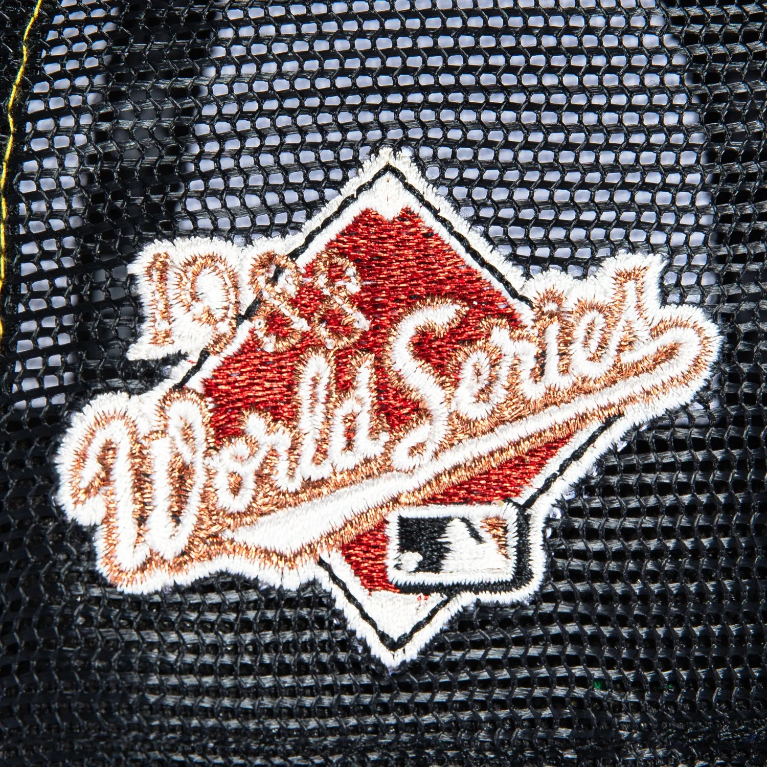 New Era 59Fifty Contrast Stitch Los Angeles Dodgers 1988 World Series Patch Trucker Hat - Black. White. Gold