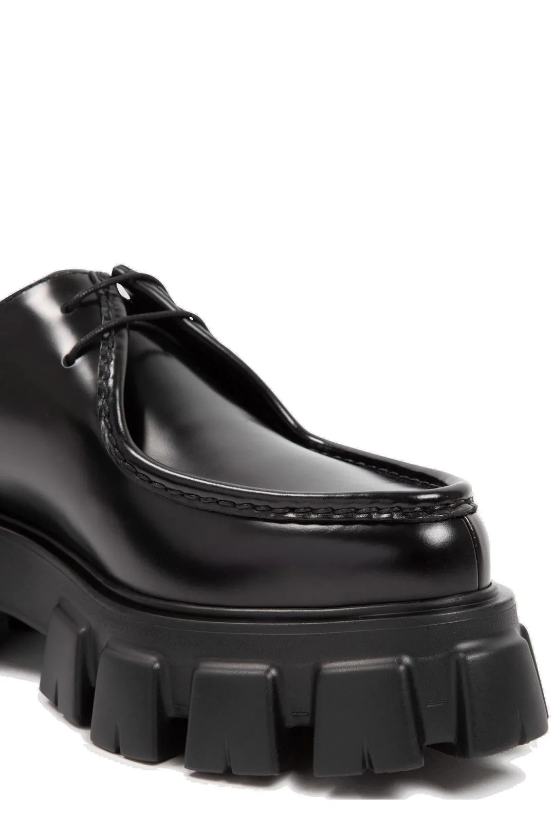 Prada Monolith Ridged Sole Lace-Up Shoes