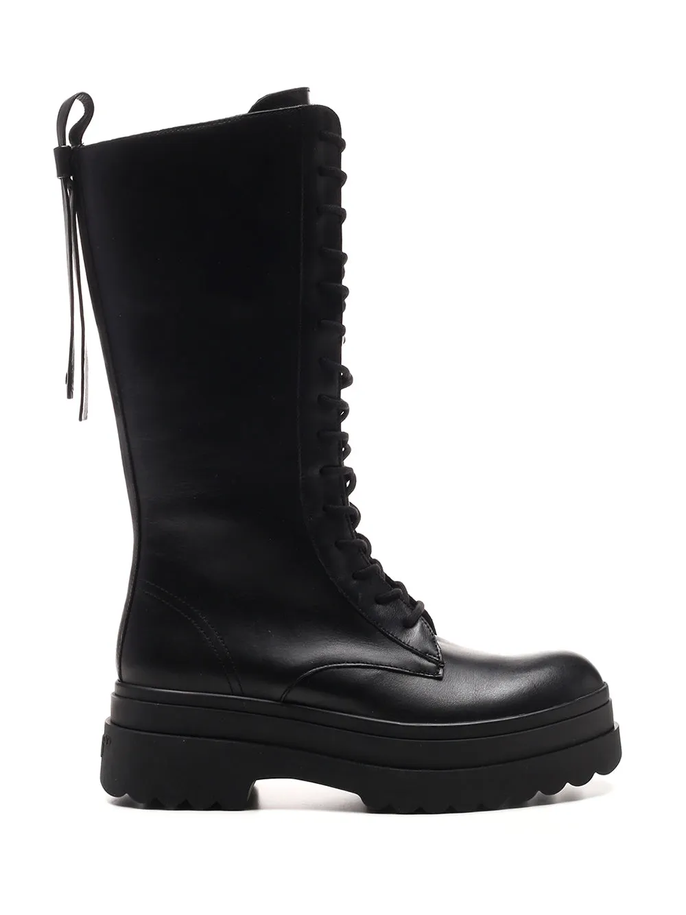 REDValentino Mid Calf High Combat Boots
