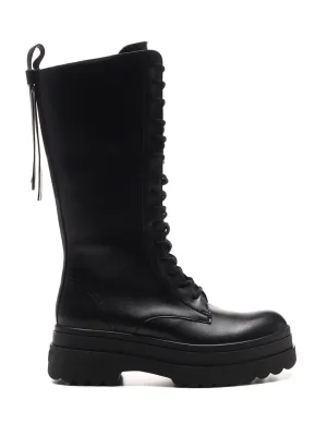 REDValentino Mid Calf High Combat Boots