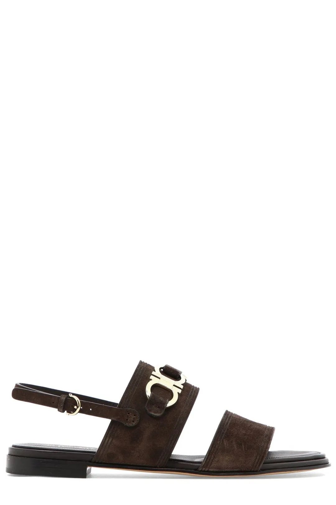 Salvatore Ferragamo Gancini Plaque Ankle Strap Sandals