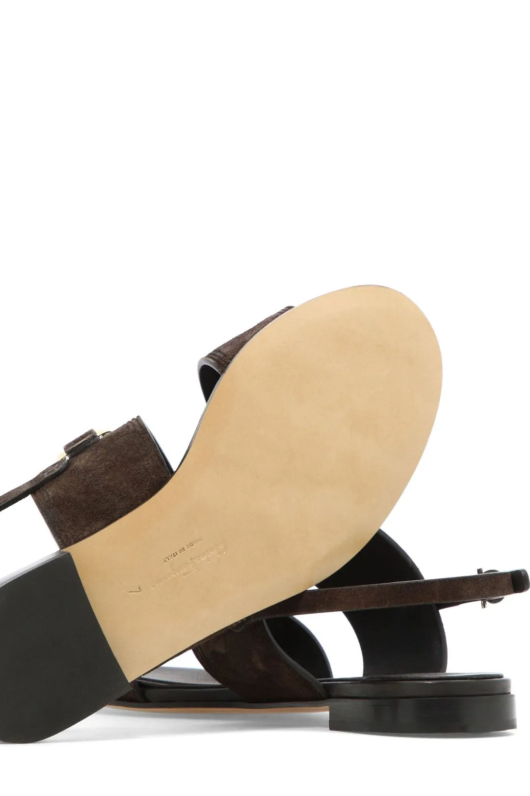 Salvatore Ferragamo Gancini Plaque Ankle Strap Sandals