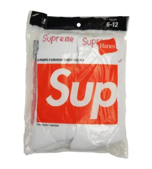 Supreme Hanes Crew Socks "White"