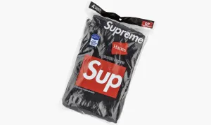 Supreme Hanes Tagless Boxer Briefs "Black White"