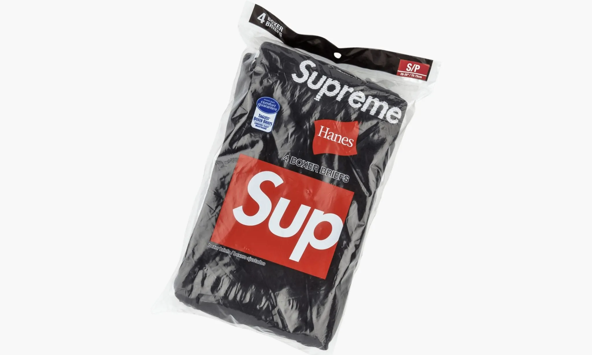 Supreme Hanes Tagless Boxer Briefs "Black White"