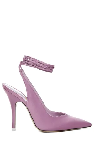 The Attico Pointed-Toe Ankle Strap Pumps