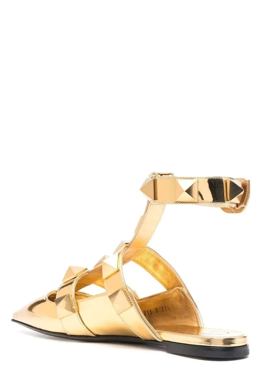 Valentino Garavani Roman Stud Ankle-Strapped Flats