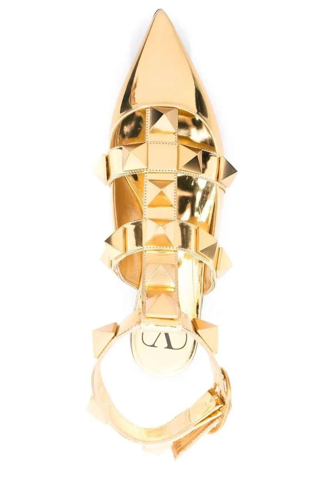 Valentino Garavani Roman Stud Ankle-Strapped Flats