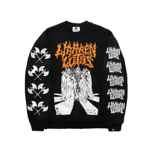 Warren Lotas Circle of Fire Crewneck "Black White Orange"